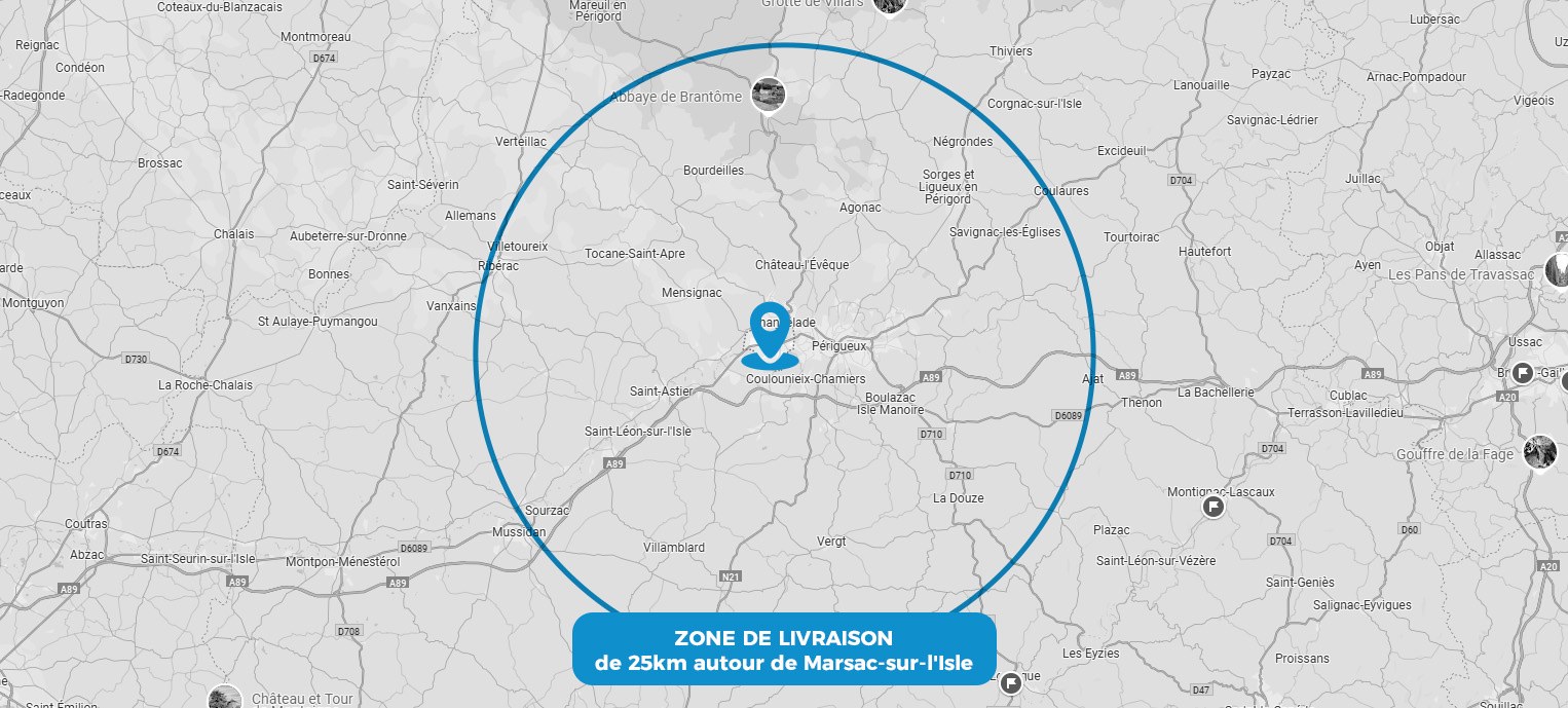 Zone de livraison Nyveo